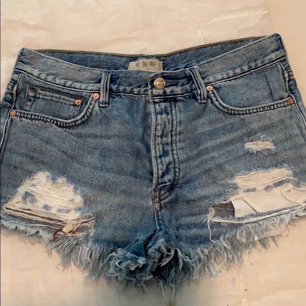 Free People - High-waisted Jean shorts